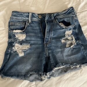 AMERICAN EAGLE DENIM RIPPED SHORTS